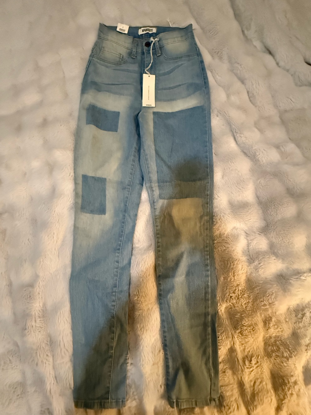 Light Blue Patch-Detail W Jeans